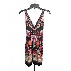 Ice Women's Sleeveless V-Neck Midi Dress with Floral Pattern size 8